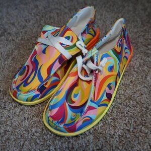 Boho Multi-Color Canvas Mocs Size 8/9